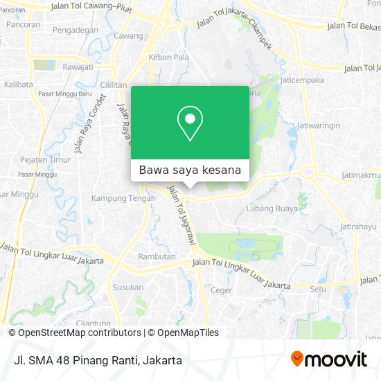 Peta Jl. SMA 48 Pinang Ranti