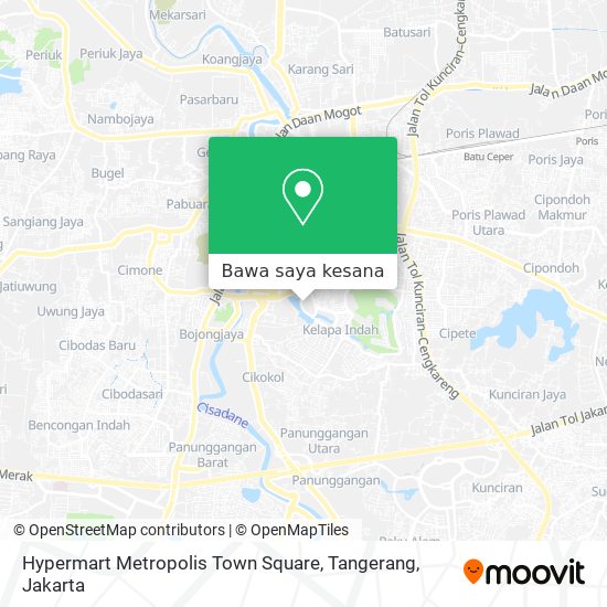 Peta Hypermart Metropolis Town Square, Tangerang