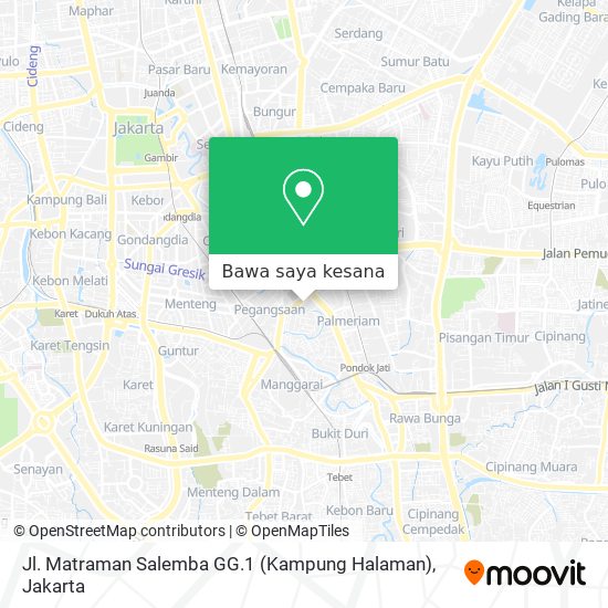 Peta Jl. Matraman Salemba GG.1 (Kampung Halaman)