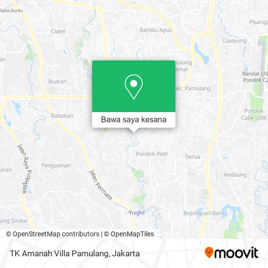 Peta TK Amanah Villa Pamulang