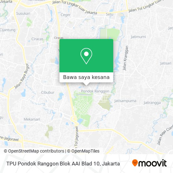 Peta TPU Pondok Ranggon Blok AAI Blad 10