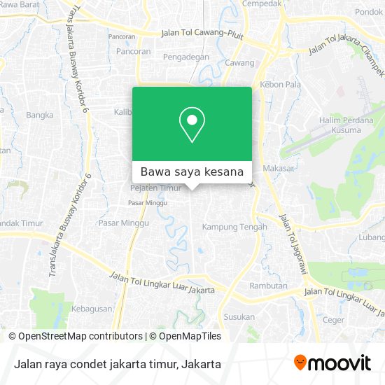 Peta Jalan raya condet  jakarta timur