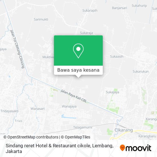 Peta Sindang reret Hotel & Restaurant cikole, Lembang