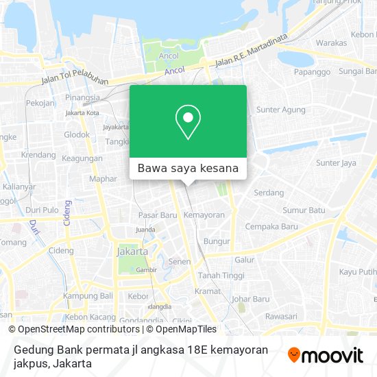 Peta Gedung Bank permata jl angkasa 18E kemayoran jakpus