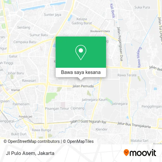 Peta Jl Pulo Asem