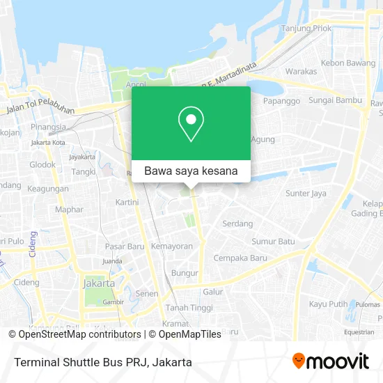 Peta Terminal Shuttle Bus PRJ