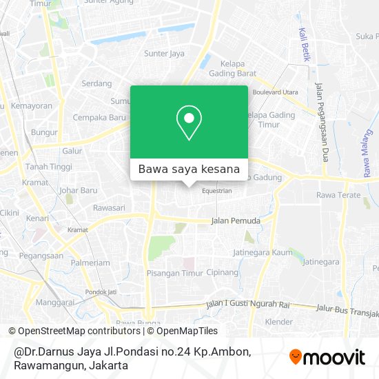 Peta @Dr.Darnus Jaya Jl.Pondasi no.24 Kp.Ambon, Rawamangun