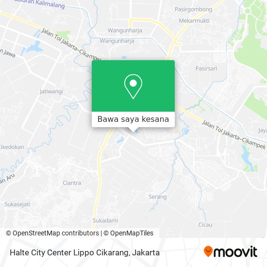 Peta Halte City Center Lippo Cikarang