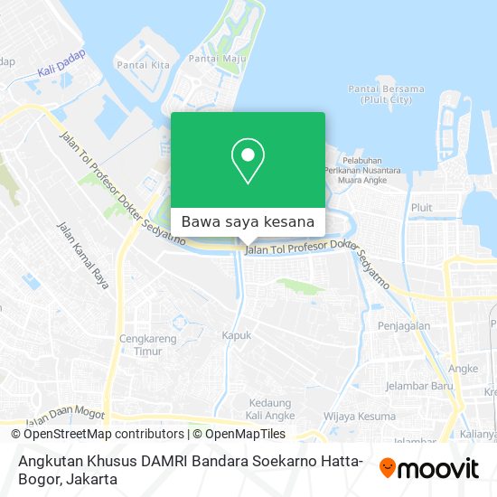 Peta Angkutan Khusus DAMRI Bandara Soekarno Hatta-Bogor