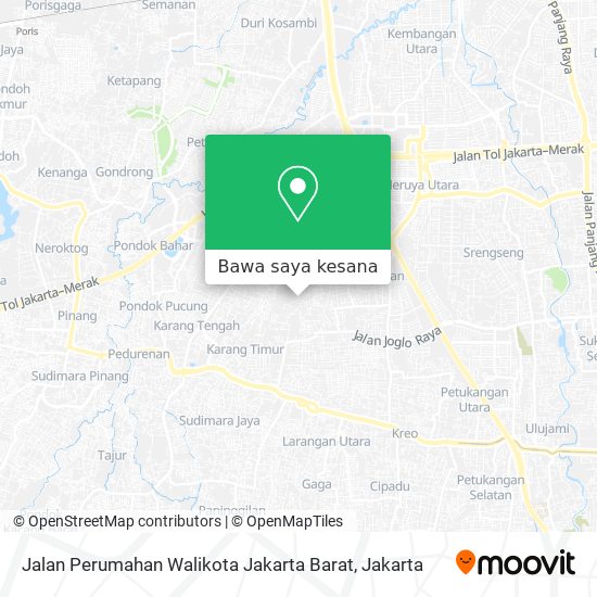Peta Jalan Perumahan Walikota Jakarta Barat