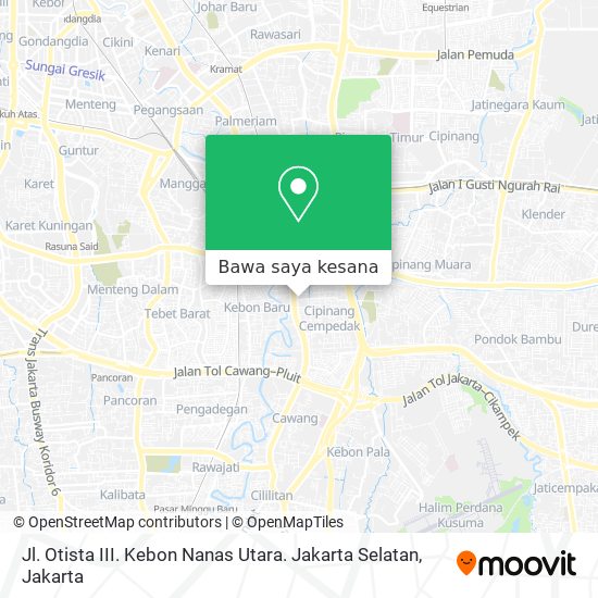 Peta Jl. Otista III. Kebon Nanas Utara. Jakarta Selatan