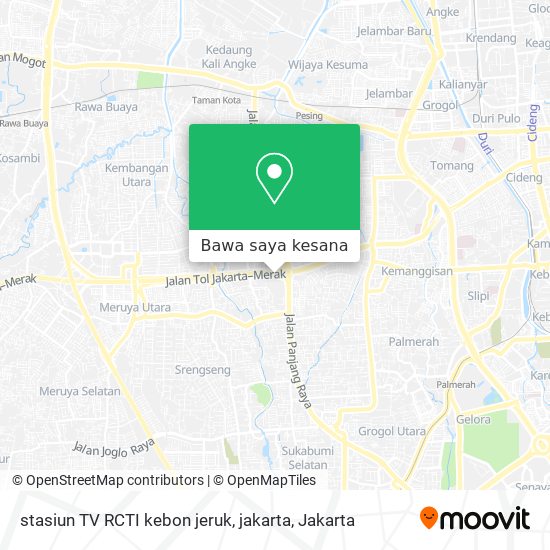 Peta stasiun TV RCTI kebon jeruk, jakarta