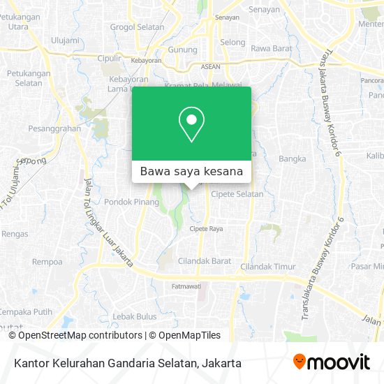 Peta Kantor Kelurahan Gandaria Selatan