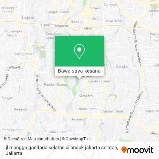 Peta jl.mangga gandaria selatan cilandak jakarta selatan