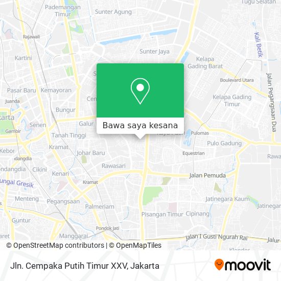 Peta Jln. Cempaka Putih Timur XXV