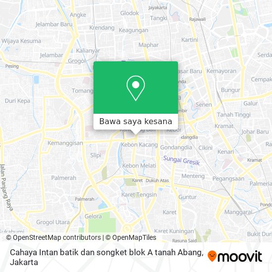 Peta Cahaya Intan batik dan songket blok A tanah Abang