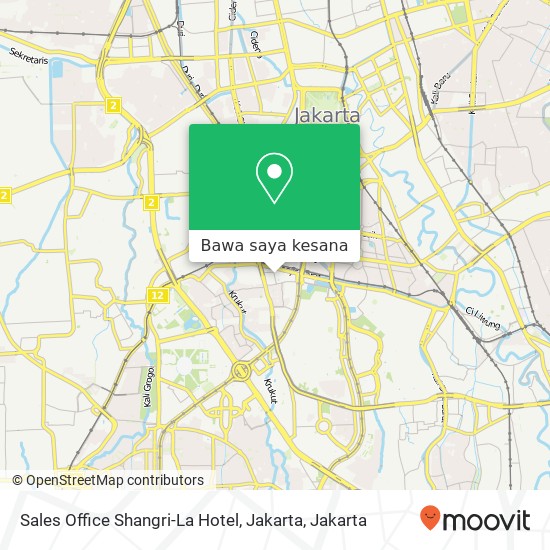 Peta Sales Office Shangri-La Hotel, Jakarta