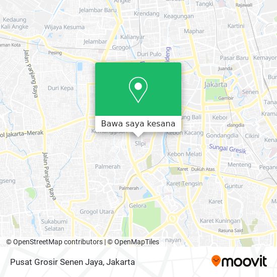 Peta Pusat Grosir Senen Jaya