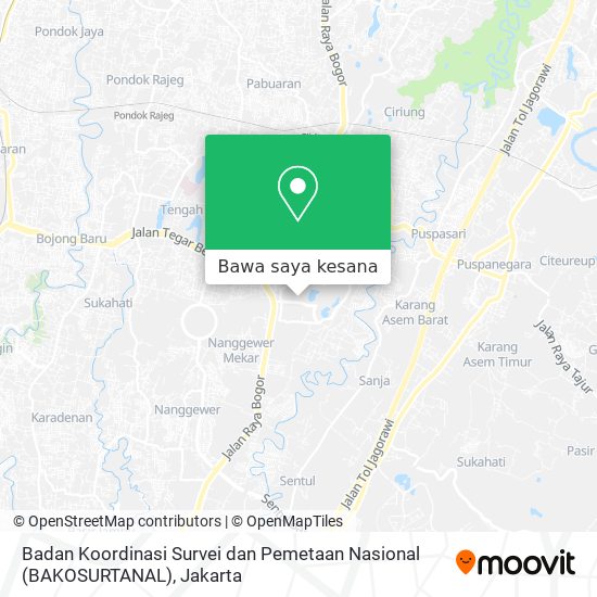 Peta Badan Koordinasi Survei dan Pemetaan Nasional (BAKOSURTANAL)