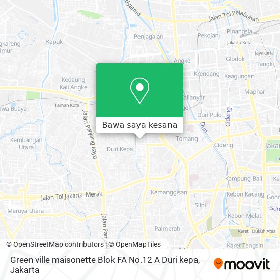 Peta Green ville maisonette Blok FA No.12 A Duri kepa