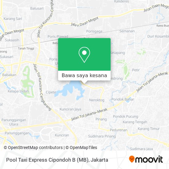 Peta Pool Taxi Express Cipondoh B (MB)