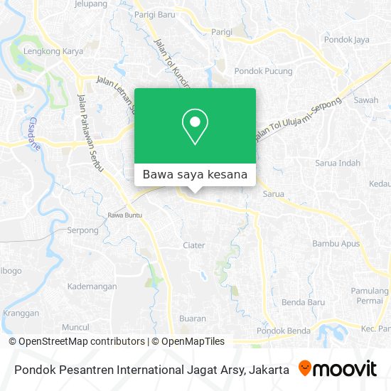 Peta Pondok Pesantren International Jagat Arsy