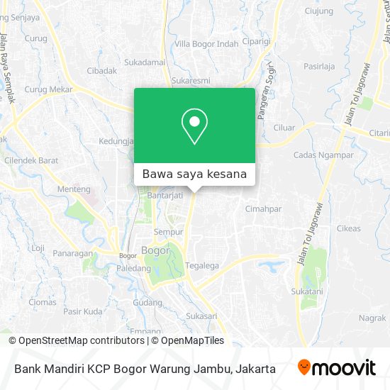 Peta Bank Mandiri KCP Bogor Warung Jambu