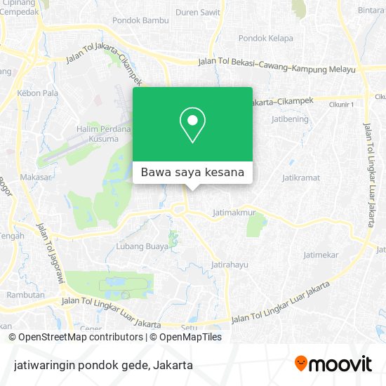 Peta jatiwaringin pondok gede