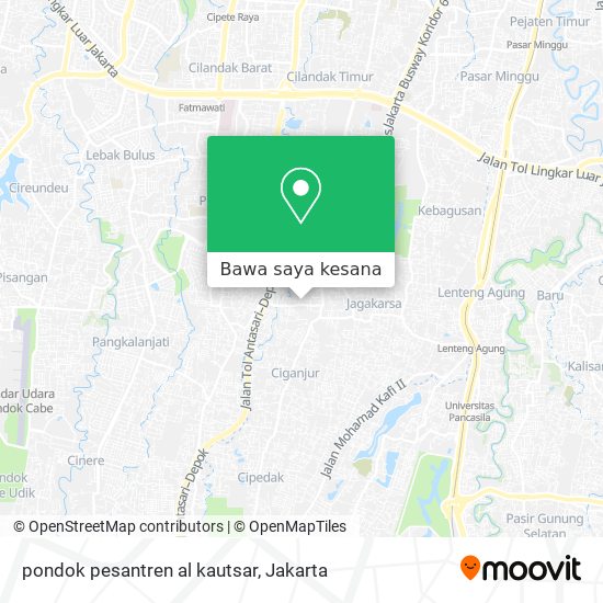 Peta pondok pesantren al kautsar
