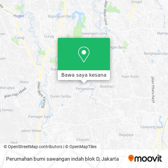 Peta Perumahan bumi sawangan indah blok D