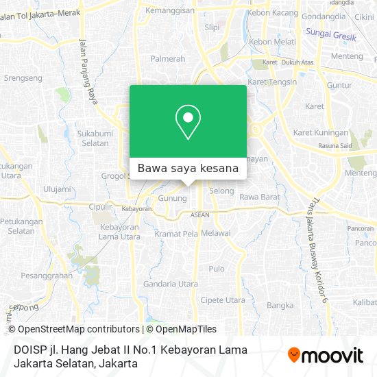 Peta DOISP jl. Hang Jebat II No.1 Kebayoran Lama Jakarta Selatan