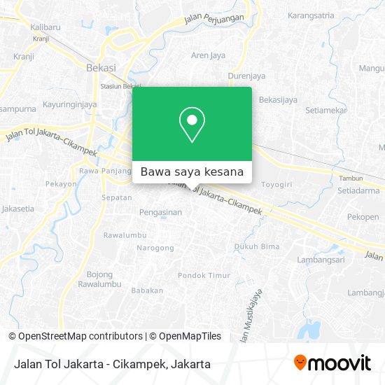 Peta Jalan Tol Jakarta - Cikampek