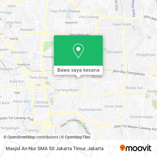 Peta Masjid An-Nur SMA 50 Jakarta Timur