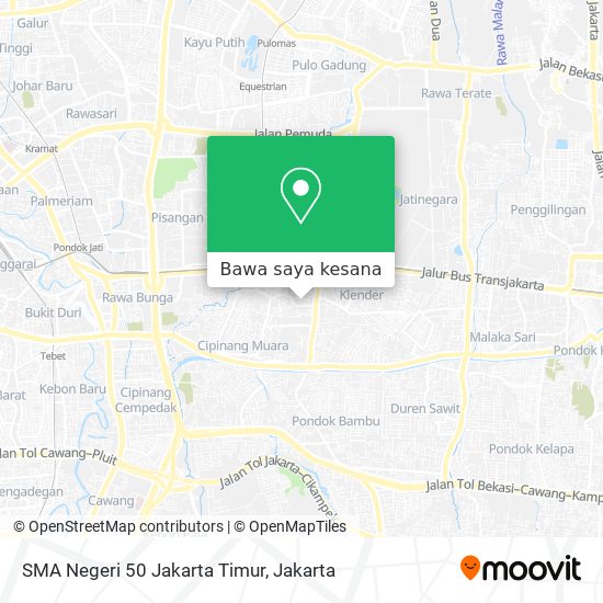 Peta SMA Negeri 50 Jakarta Timur