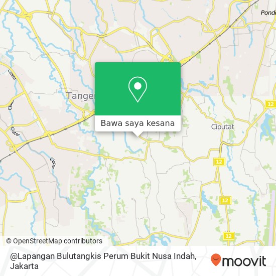 Peta @Lapangan Bulutangkis Perum Bukit Nusa Indah