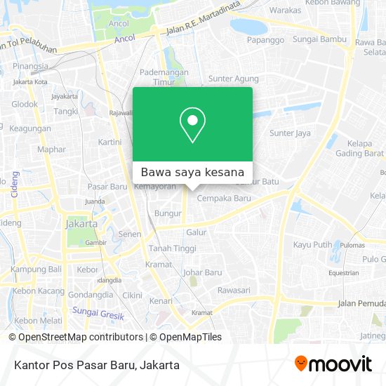 Peta Kantor Pos Pasar Baru