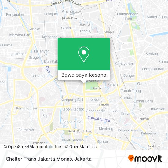 Peta Shelter Trans Jakarta Monas