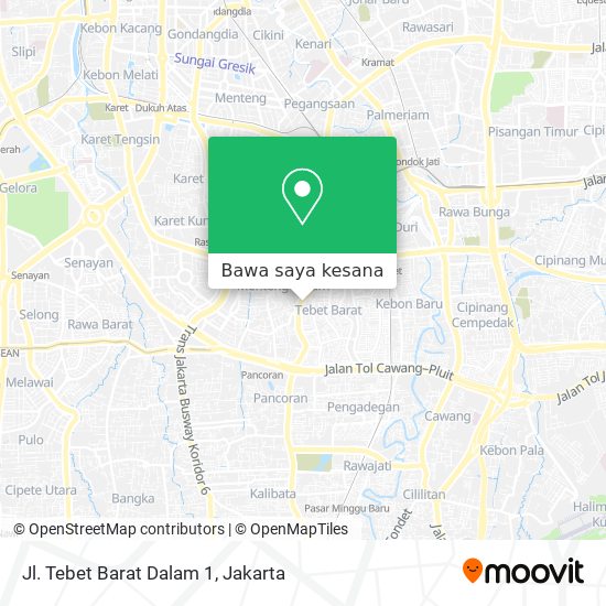 Peta Jl. Tebet Barat Dalam 1