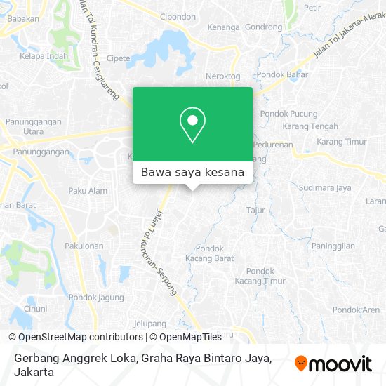 Peta Gerbang Anggrek Loka, Graha Raya Bintaro Jaya