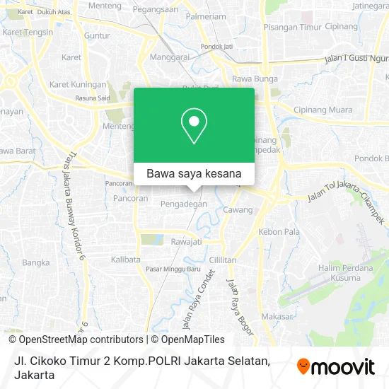 Peta Jl. Cikoko Timur 2 Komp.POLRI Jakarta Selatan