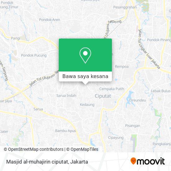 Peta Masjid al-muhajirin ciputat