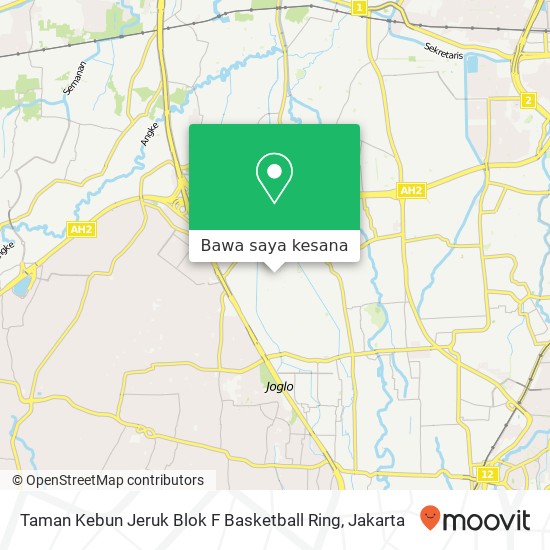 Peta Taman Kebun Jeruk Blok F Basketball Ring