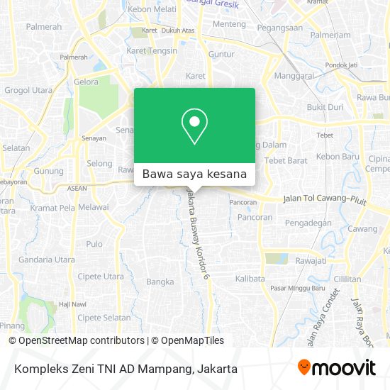 Peta Kompleks Zeni TNI AD Mampang