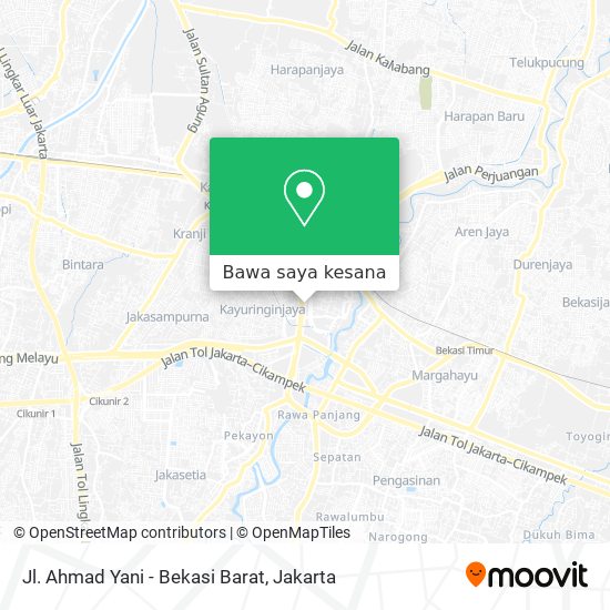 Peta Jl. Ahmad Yani - Bekasi Barat