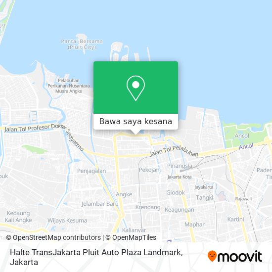 Peta Halte TransJakarta Pluit Auto Plaza Landmark