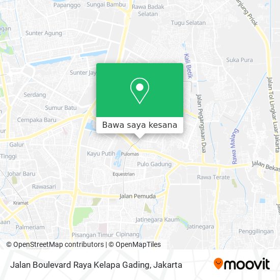 Peta Jalan Boulevard Raya Kelapa Gading