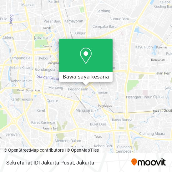 Peta Sekretariat IDI Jakarta Pusat