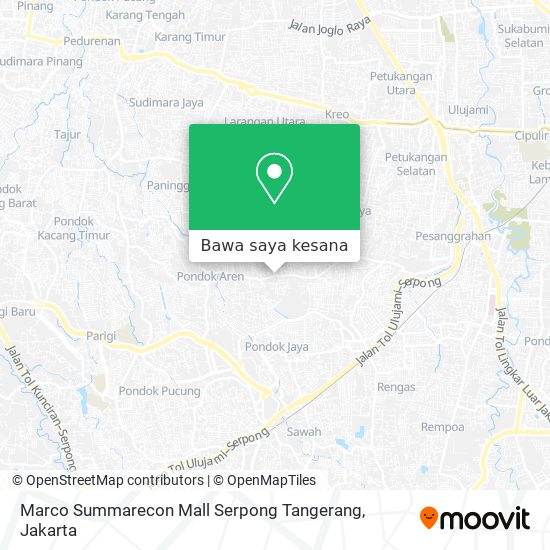 Peta Marco Summarecon Mall Serpong Tangerang