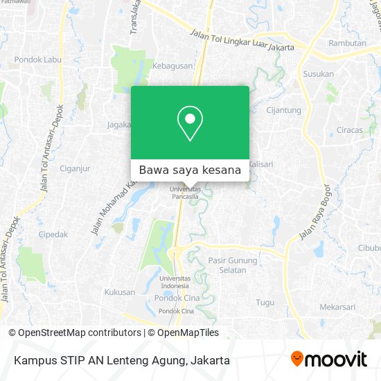 Peta Kampus STIP AN Lenteng Agung