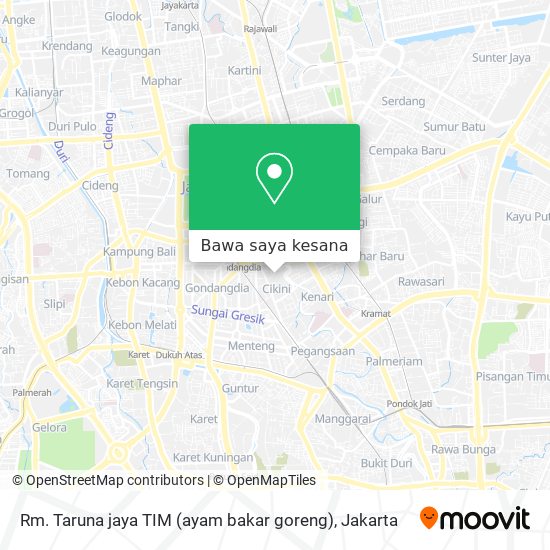 Peta Rm. Taruna jaya TIM (ayam bakar goreng)